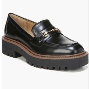 Sam Edelman Black Loafers with Gold Detail